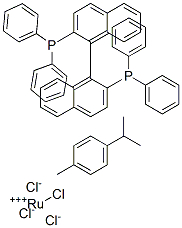 (R)-(+)-2,2'-BIS(DIPHENYLPHOSPHINO)-1,1'-BINAPHTHALENECHLORO(P-CYMENE)RUTHENIUM CHLORIDE